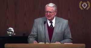 Image of Charles R. Swindoll speaking at Dallas Theological Seminary